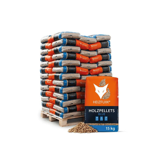 Heizfuxx Holzpellets Blue 975 kg Palette 65 x 15 kg ENplus A1