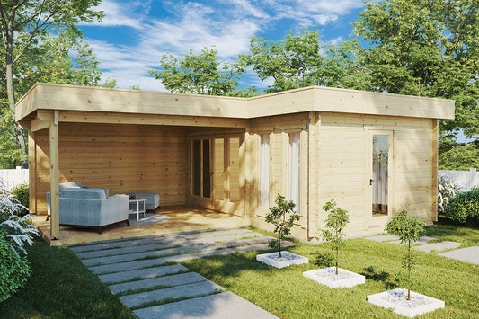 Eck-Gartenhaus “Hansa Corner A” 7x5m