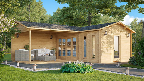 Eck-Gartenhaus “Hansa Corner B” 7x5m